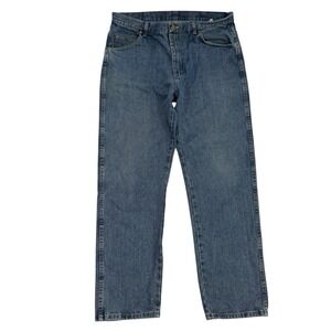 VTG Wrangler Blues Straight Leg Denim Blue Jeans Sz 38x32 (Actual 37x31) WB902GI